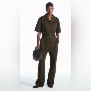 NWT COS Olive Green Belted Jumpsuit